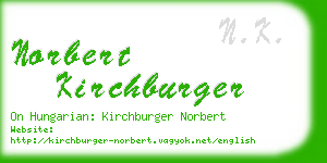 norbert kirchburger business card